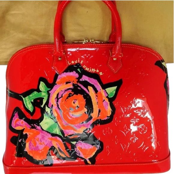Louis Vuitton | Bags | Auth Louis Vuitton Alma Roses Lv  Auth LOUIS VUITTON Alma Roses LV Monogram Tag +Key +Cloche Dust Bag Limited Ltd